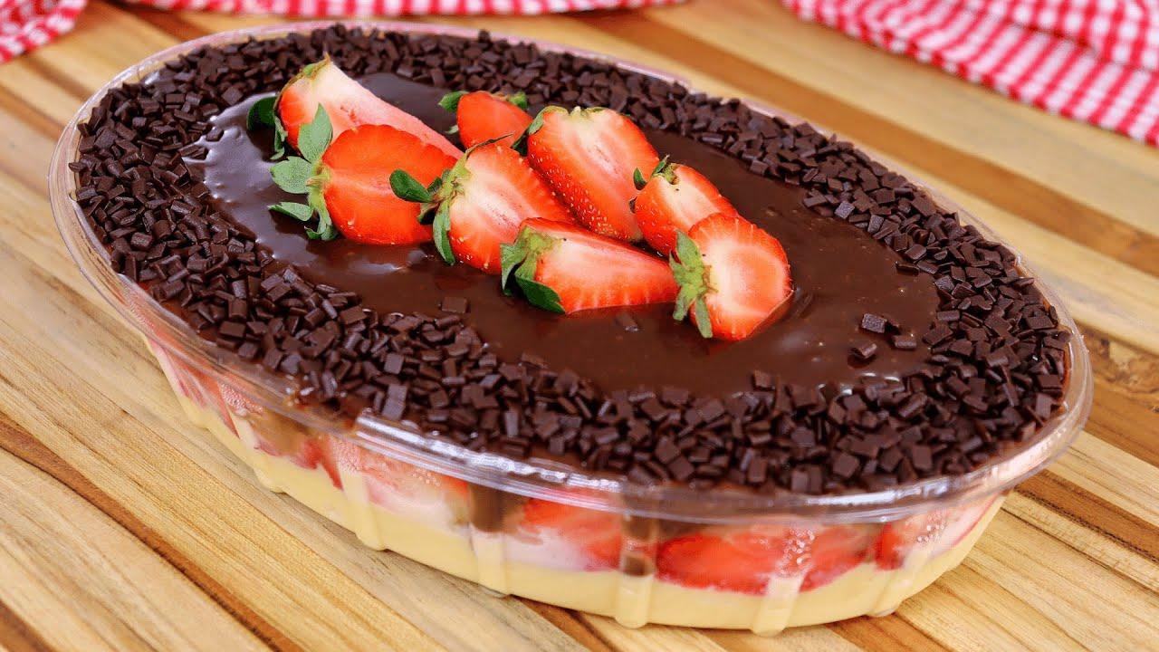 Surpresa de morango com chocolate: aprenda a receita