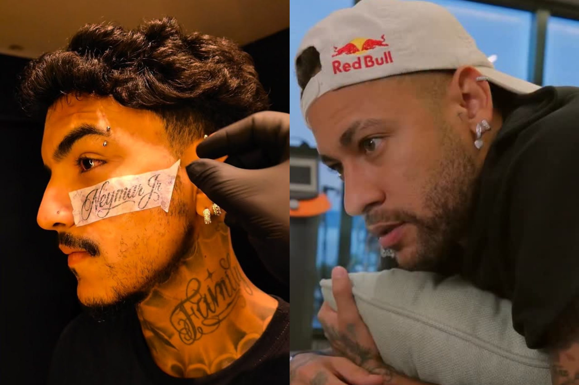 VÍDEO: Fã tatua nome de Neymar no rosto e divide opiniões