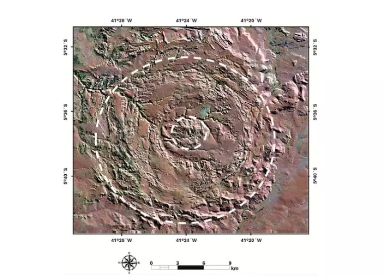 Impacto de meteorito formou cratera de 21 km no Piauí, a 2ª maior da América do Sul, diz estudo