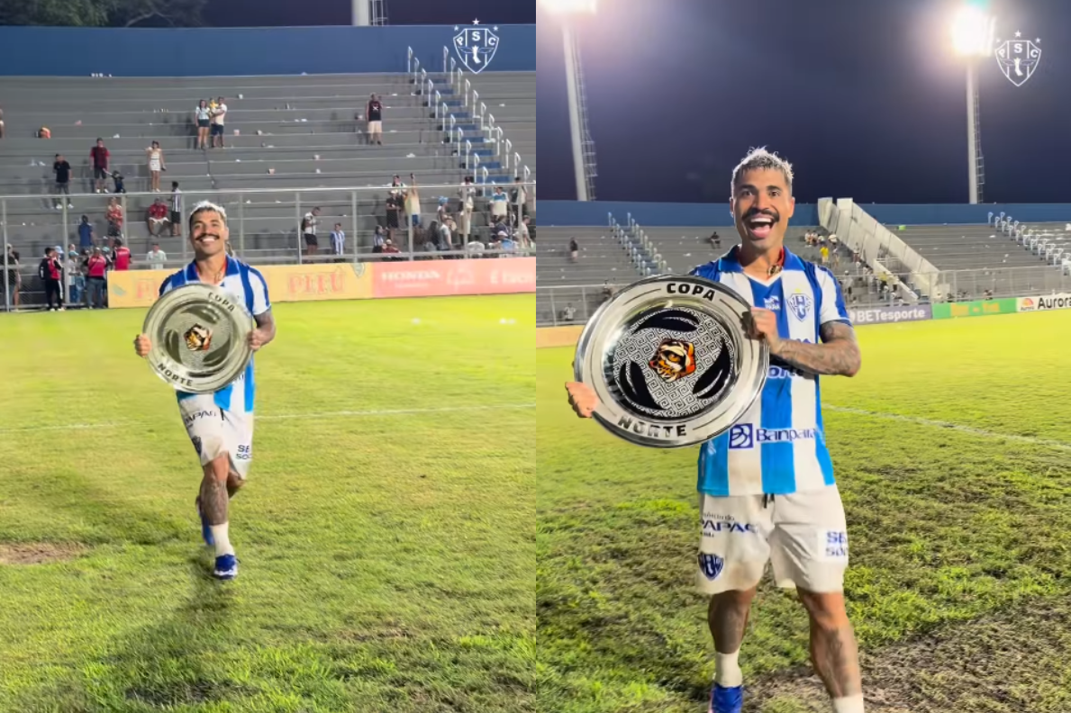 Marcinho faz trend com troféu da Copa Norte após vitória do Paysandu: 
