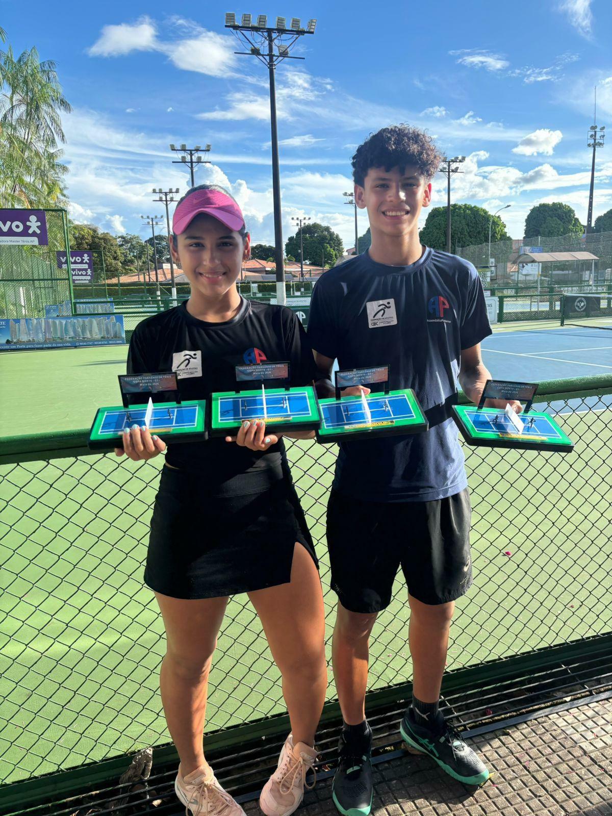 Irmãos paraenses conquistam títulos na Copa Norte de tênis em Belém