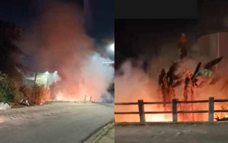 Incêndio próximo ao canal Água Cristal assusta moradores na Marambaia, em Belém - QTU Questões do Universo