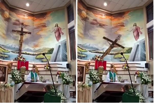 Padre morre após cruz cair sobre sua cabeça durante missa