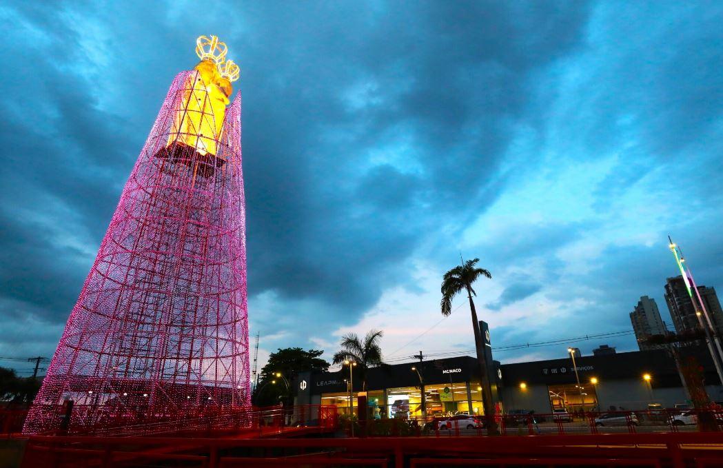 Belém: imagens de Nossa Senhora ‘vestem’ rosa em alerta ao câncer de mama