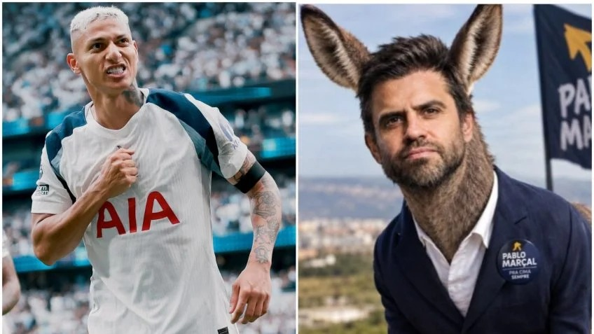 Richarlison publica montagem de Pablo Marçal com corpo de burro