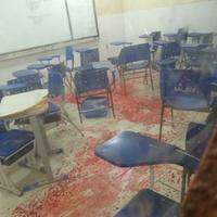 Sala de aula onde teria ocorrido o esfaqueamento do professor da escola púlica