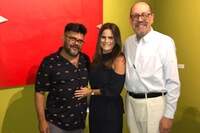 Orlando Maneschy, curador do Arte Pará 2019; Roberta Maiorana, diretora executiva da Fundação Romulo Maiorana; e Paulo Herkenhoff, consultor da edição do Salão deste ano