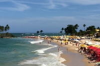 Morro de São Paulo tem praias com águas cristalinas, areia branca, coqueiros e Mata Atlântica.