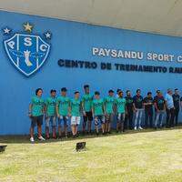 Jogadores e comissão técnica do Paysandu foram ao evento no terreno do CT