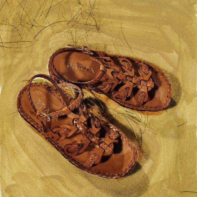 sandalias de couro hippie