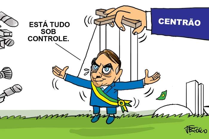 Bolsonaro como 'boneco' do Centrão na charge do dia | Charges | O Liberal