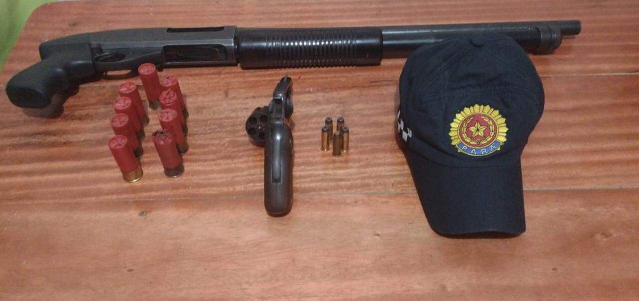 Equipes do 22º BPM prendem homem por porte ilegal de arma, em Floresta do Araguaia