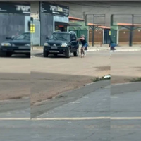Vídeo mostra momento em que vítimas tentam evitar roubo de carro no DF