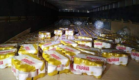 PRF apreende carga com 16 mil litros de cerveja, na BR-316