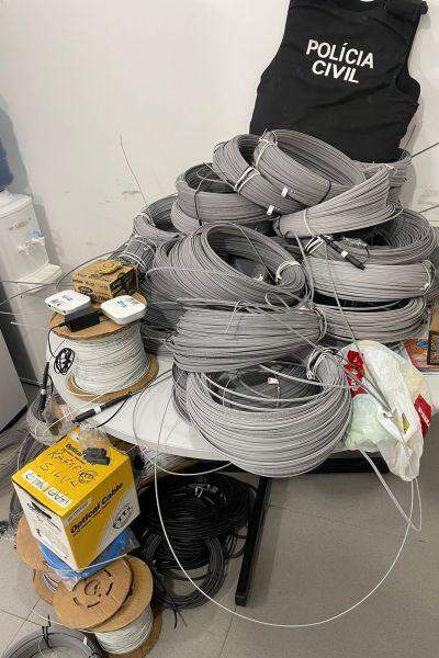 Polícia Civil recupera, em Belém, 500 metros de cabos de fibra ótica furtados de empresa