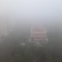 Vista da praça da República, na manhã desta terça-feira nebulosa de Belém