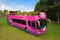 Ônibus que leva a “Caravana das Drags”, reality da Prime Video.