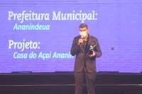 O prefeito de Ananindeua, Dr. Daniel Santos, foi um dos destaques regionais da premiação com o projeto Casa do Açai Ananin