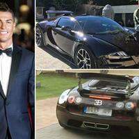 O jogador Cristiano Ronaldo e o carro avaliado em R$ 10 milhões