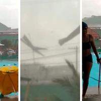 Ginásio foi interditado após forte ventania: telhas arrancadas e susto na piscina