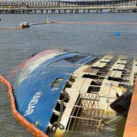 Navio está há quase sete anos naufragado no Rio Pará.