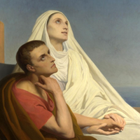 Acredita-se que Santa Mônica chorou durante 36 anos pelo Santo Agostinho, só parando quando ele aceitou se converter para a fé católica.