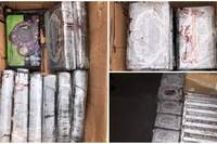 Imagem da cocaína apreendida no mês de Junho, em Portugal, escondida em carga de açaí