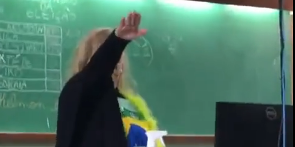 Professora que fez gesto nazista em escola é demitida; vídeo | Brasil | O Liberal