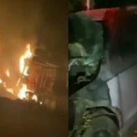 Testemunhas relataram que, devido à intensidade das chamas, não foi possível salvar o motorista.