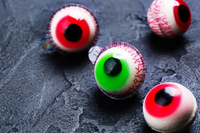 Olhos de gelatina para o Halloween