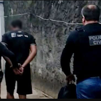 Momento em que Haylton Rodrigo Silva da Costa é preso pela Polícia Civil