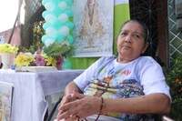 Maria Leite, 72 anos, devota de Nossa Senhora de Nazaré