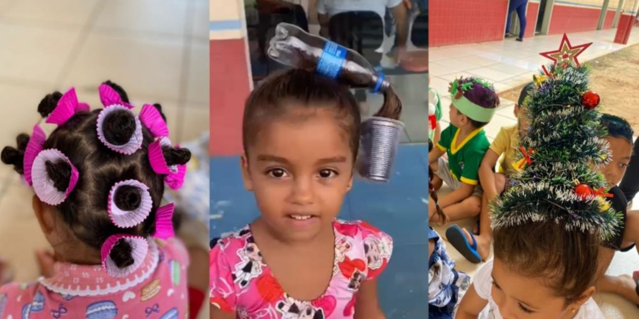Creche de Altamira viraliza com penteados criativos no 'dia do cabelo maluco'  | Pará | O Liberal