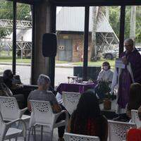 O padre Cláudio Pighin, da Arquidiocese de Belém, fez reflexões sobre como se preparar para a vinda de Jesus Cristo, durante missa na sede do Grupo Liberal