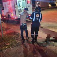Leandro foi baleado na perna esquerda e socorrido para uma Unidade de Pronto Atendimento