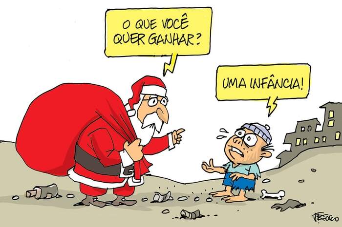 Papai Noel e a infância perdida | Charges | O Liberal