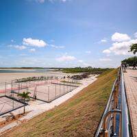 A nova orla Beira Mar tem uma extensão de 1,2 mil metros e um muro de arrimo, além de quadras e visão privilegiada para algumas das praias mais procuradas do país