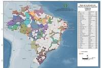 Mapa dos distritos sanitários da Sesai no Brasil.