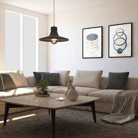 Sofá confortável e tapete elegante são ótimas opções para deixar a sala mais aconchegante