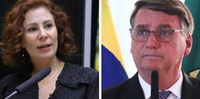 Carla Zambelli (Michel Jesus/Câmara dos Deputados) - Jair Bolsonaro (Clauber Cleber Caetano/PR)