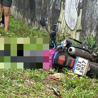 Vítima foi alvejada por suspeitos em uma moto sem placa.