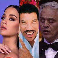 Katy Perry, Lionel Richie e Andrea Bocelli