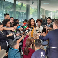 Ministra Anielle Franco em coletiva de imprensa sobre o caso de racismo contra o jogador Vini Jr.
