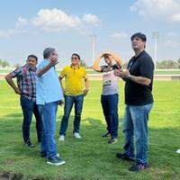 Diretores da FPF realizando visita técnica em estádios da cidade de Marabá (PA)