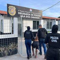 Os suspeitos foram presos em flagrante e encaminhados para a Delegacia de Polícia da Vila dos Cabanos.