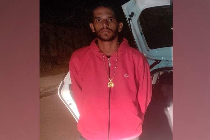 Bruno Santos Ribeiro, suspeito de participação na morte do professor Kaique José Dias Oliveira. Crime ocorreu na área do Terminal Rodoviário de Parauapebas.