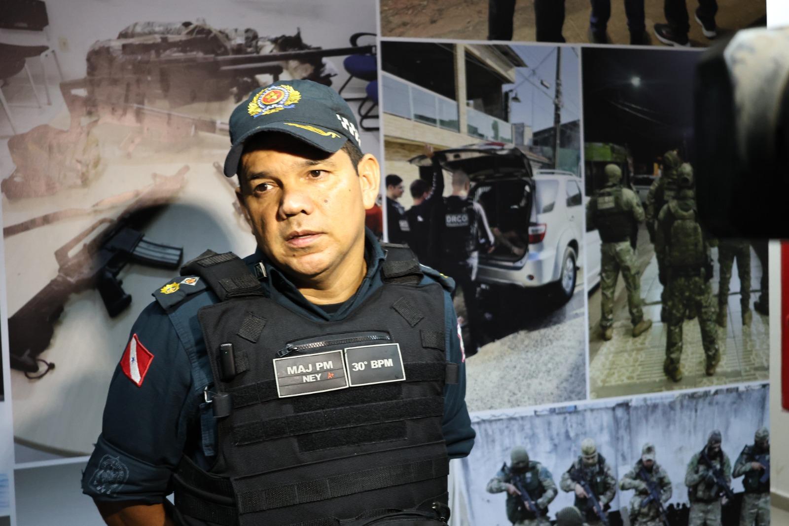 Major Ney, comandante do 30º Batalhão de Polícia Militar (30º BPM).