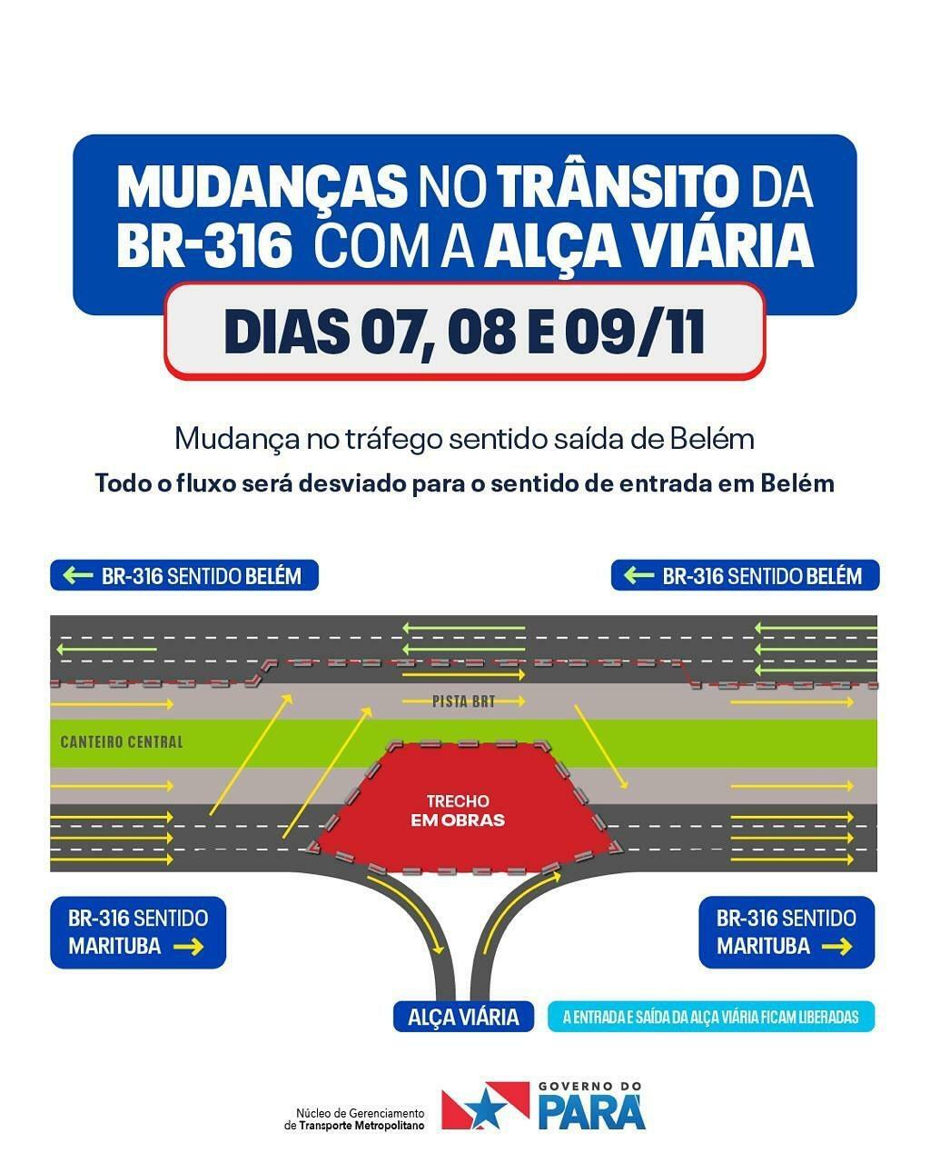 Rodovia BR-316: nova interdição e desvios para o viaduto da Alça Viária ...