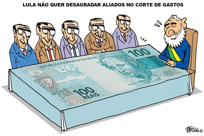 Lula não quer desagradar aliados no corte de gastos | Charges | O Liberal