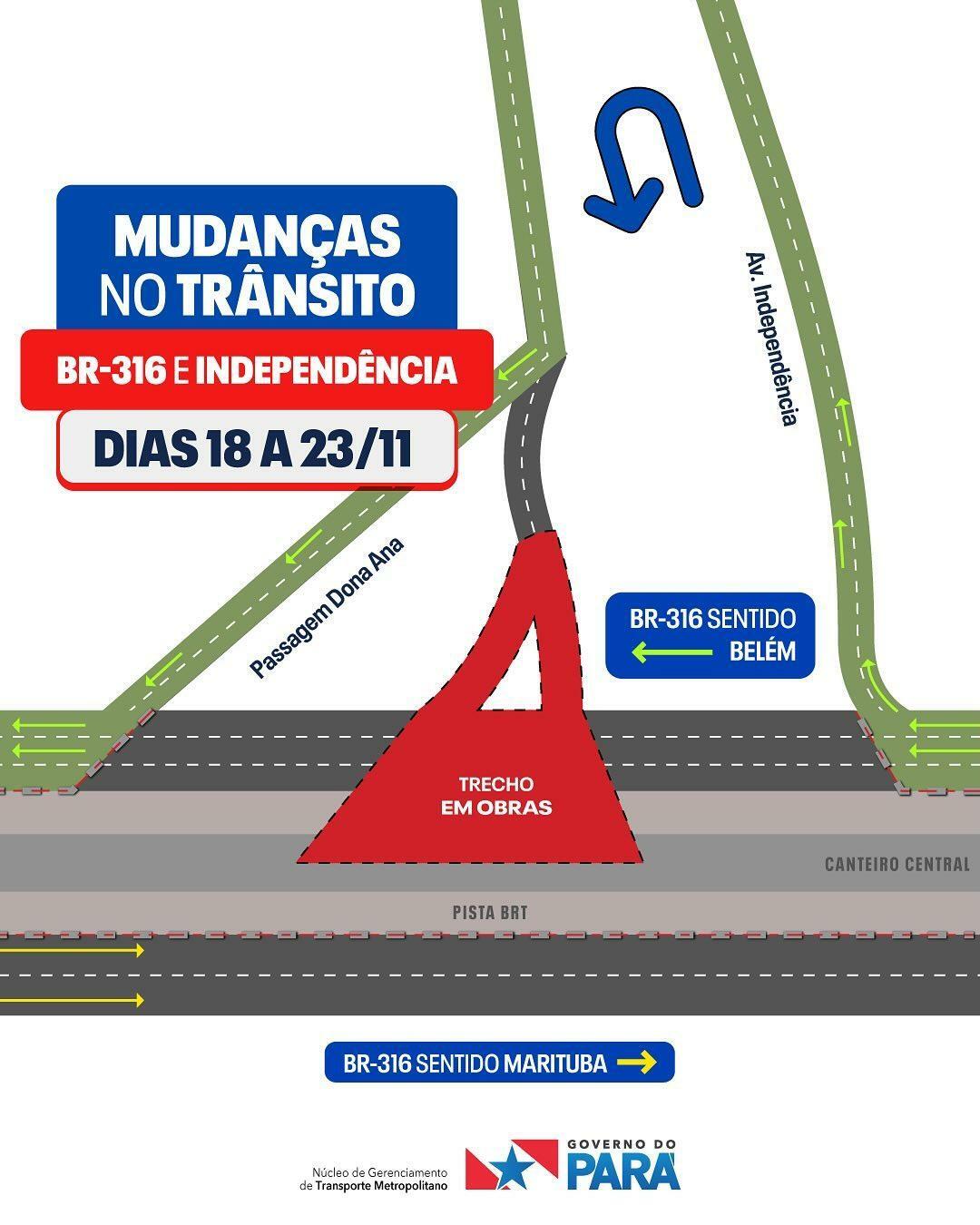 BR-316: desvio pela Av. Independência começa nesta segunda-feira ...